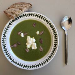 A picture of Leftover Ham & Frozen Pea Soup.