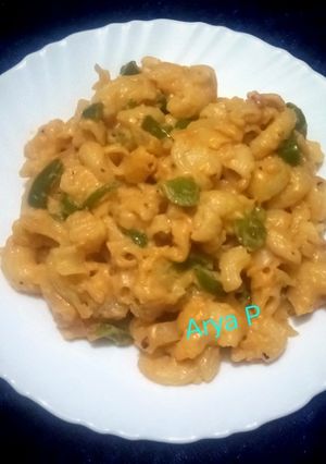 स्ट्रीट स्टाईल क्रिमी,चीजी पास्ता(street style creamy pasta recipe in hindi) रेसिपी मुख्य फोटो