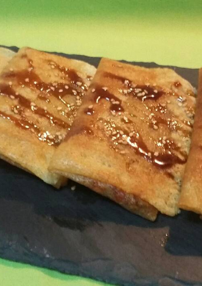 Una foto de Sobres rellenos con tallarines de calabacín al roquefort 