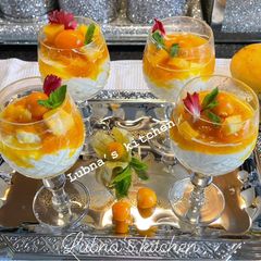A picture of Cape gooseberry and Mango fool:.