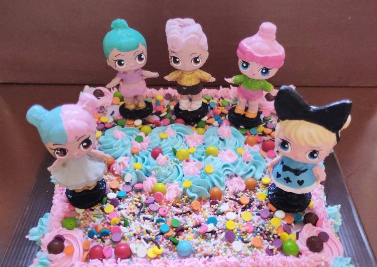 Resep LOL Birthday Cake Anti Gagal