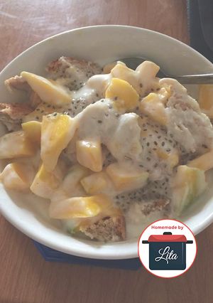 Foto resep (Diet) Yogurt mangga chia gandum  mudah #homemadebylita