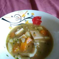 A picture of Pantrucas con Carne Vegetal.
