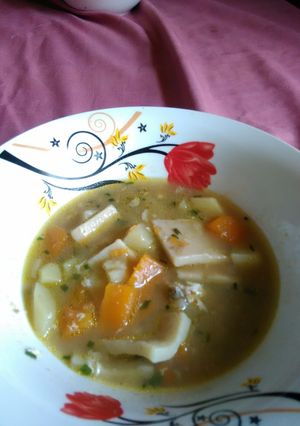 Una foto de Pantrucas con Carne Vegetal