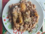 Ñoquis de zanahoria con salsa de pollo heterei