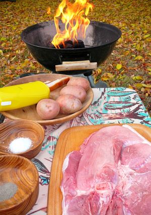 Grillezett, óriás sertéscomb recept fotója