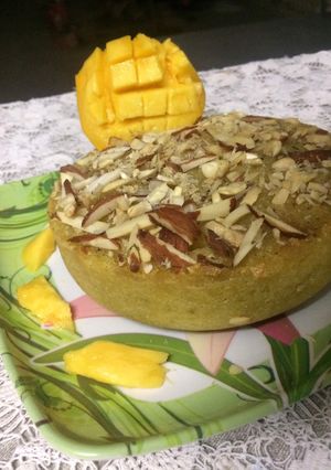 A picture of Sooji Mango Cake.