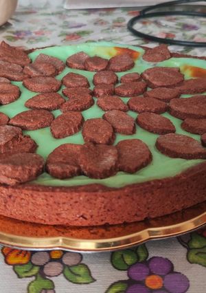Foto di Crostata al cacao con crema alla menta