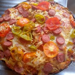 A picture of Homemade Chicken Pizza.