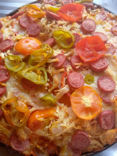 A picture of Homemade Chicken Pizza.