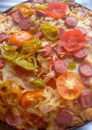 A picture of Homemade Chicken Pizza.