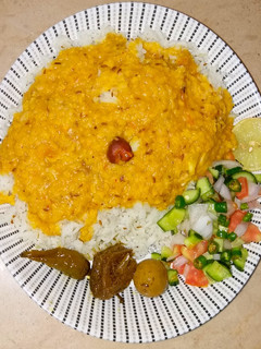 A picture of Simple Moong masoor ke daal r chawal...#eidkaypakwan.