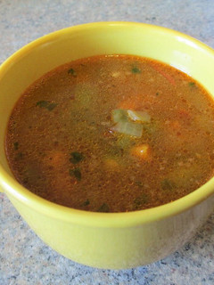 Una foto de Sopa de judías verdes con trigo sarraceno- veggie