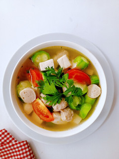 Foto resep Sup Oyong Bakso Tahu