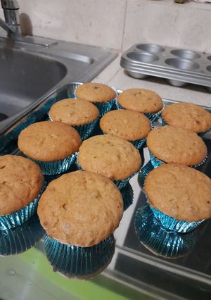 Una foto de Muffins de plátano y nuez