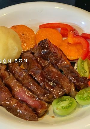 Hình của món Bò Áp Chảo Sốt BBQ Hàn Quốc.