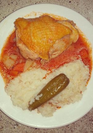 Una foto de Pollo con cerveza