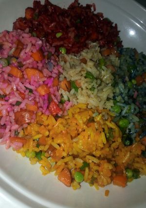 A picture of Colorful fried rice.