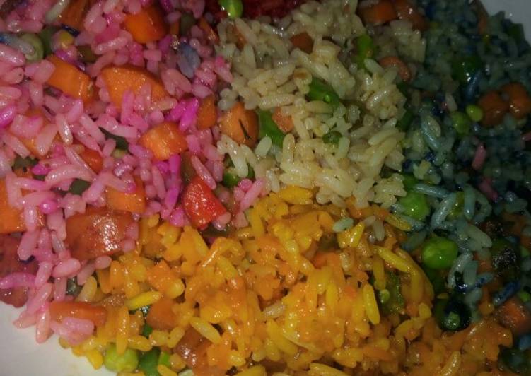 Colorful fried rice