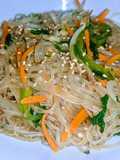 Jap Chae (stir fried sweet potato glass noodles)
