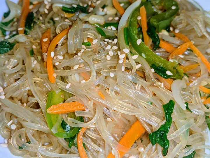 Recipe Jap Chae (stir fried sweet potato glass noodles) the So Delicious Can spoil the tongue