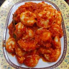 A picture of Udang Balado.