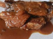 Una foto de costillar de ternera horno