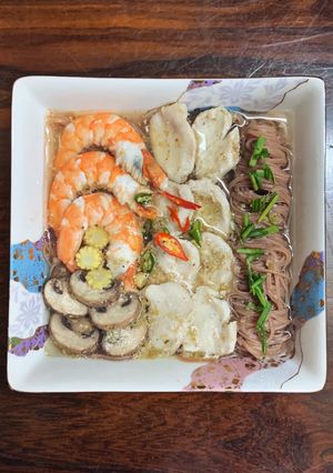 Hình của món Hủ tiếu lứt nấu cá lóc cháy sả [Eat clean - Lose weight].