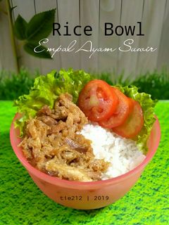 Foto resep Rice bowl Empal Ayam Suwir