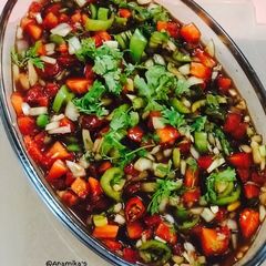 A picture of Strawberries 🍓 Salsa 💁🏻‍♀️.