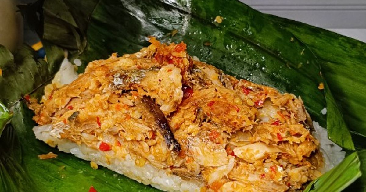 Nasi bakar ikan layang