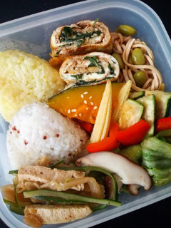 [蔬食便當]九層塔蛋捲 的食譜成品照片