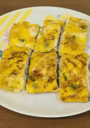 吻仔魚蔥蛋捲 的食譜成品照片