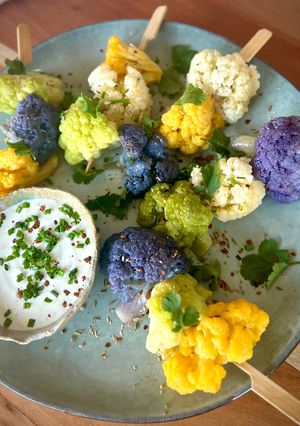 Una foto de Brochetas de Coliflor 🥦