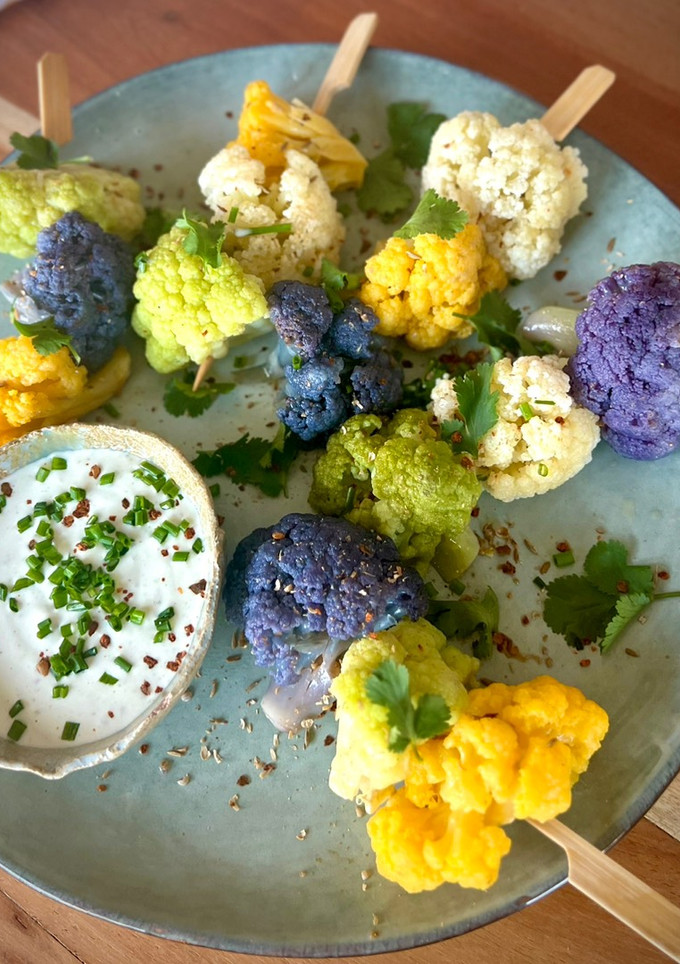 Una foto de Brochetas de Coliflor 🥦