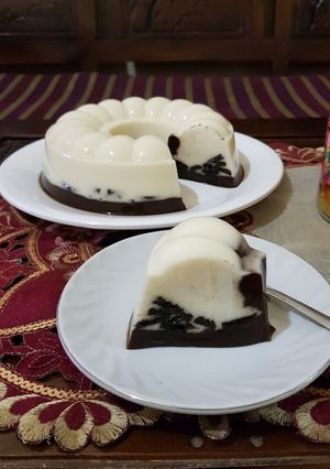 Foto resep Puding coklat susu oreo