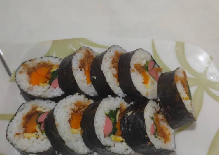 Cara Gampang Membuat Kimbab / gimbab sederhana Anti Gagal