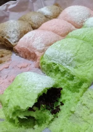 Foto resep Japanese soft bread pastel colour