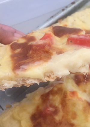 Foto resep Cheesy White Tomato Pizza