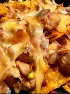 A picture of Cheesy nachos.