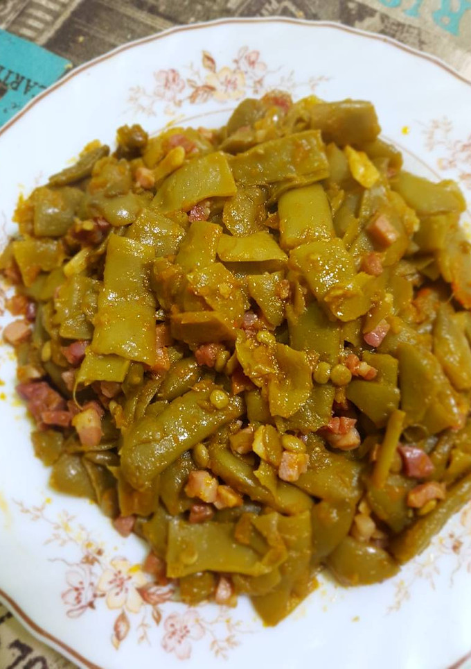 Una foto de Judías verdes con jamón