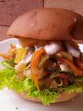 Sándwich🥪Vegetal🥗con trocitos de piña🍍dulce🍯