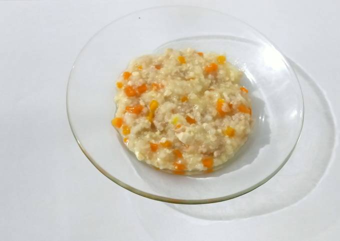 Resep Bubur Saring Ayam (MPASI 6-8 Bulan) Oleh Muthmainnah Saleh - Cookpad