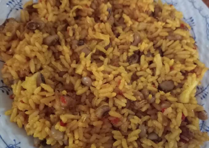 Jollof rice and beans