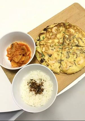Foto resep Pajeon Udang alias omelet korea