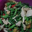 Tumis kacang panjang dan jamur tiram