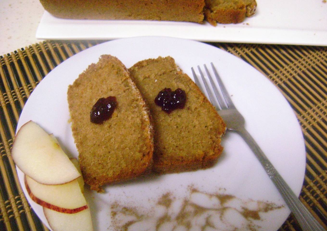Eggless Apple Loaf Cake