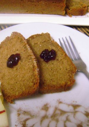 A picture of Eggless Apple Loaf Cake.