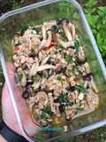 “ผัดกะเพราไก่ใส่เห็ดโคนญี่ปุ่น”