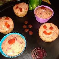 Semolina veggies muffins A picture of Semolina veggies muffins.